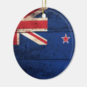 Oude houten Nieuw-Zeelandse vlag Keramisch Ornament (Links)