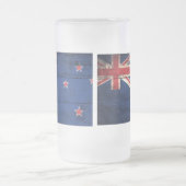 Oude houten Nieuw-Zeelandse vlag; Matglas Bierpul (Center)