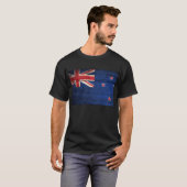 Oude houten Nieuw-Zeelandse vlag; T-shirt (Voorkant volledig)