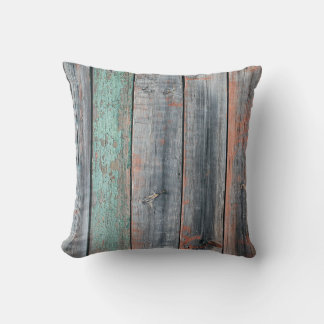 Oude houten omheining in verschillende kleuren, tr kussen