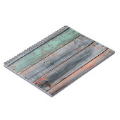 Oude houten omheining in verschillende kleuren, tr notitieboek (Linkerzijde)