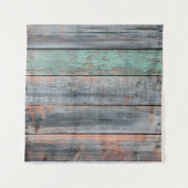 Oude houten omheining in verschillende kleuren, tr wandkleed (Voorkant (horizontaal))