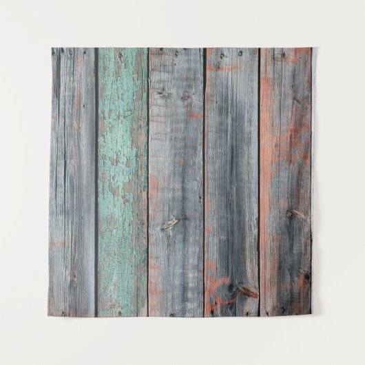 Oude houten omheining in verschillende kleuren, tr wandkleed (Voorkant)