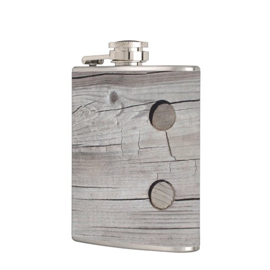  oude houten ontwerp roestvrij staal heupkolven heupfles (Links)