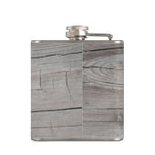  oude houten ontwerp roestvrij staal heupkolven heupfles (Achterkant)