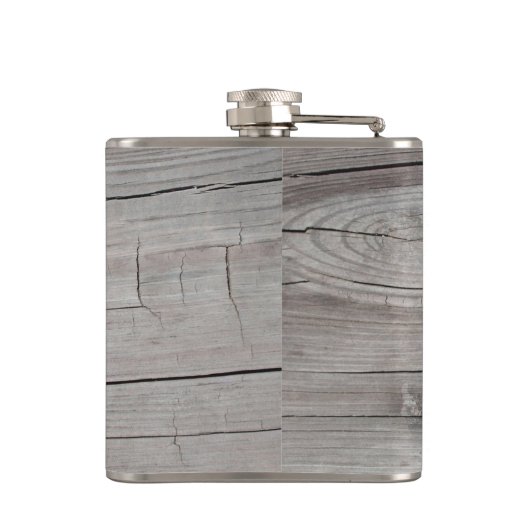  oude houten ontwerp roestvrij staal heupkolven heupfles (Achterkant)