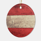 Oude Houten Oostenrijk Vlag Keramisch Ornament (Links)