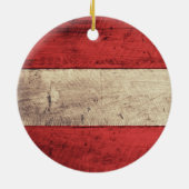 Oude Houten Oostenrijk Vlag Keramisch Ornament (Achterkant)