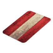 Oude Houten Oostenrijk Vlag Magneet (Linkerzijde)