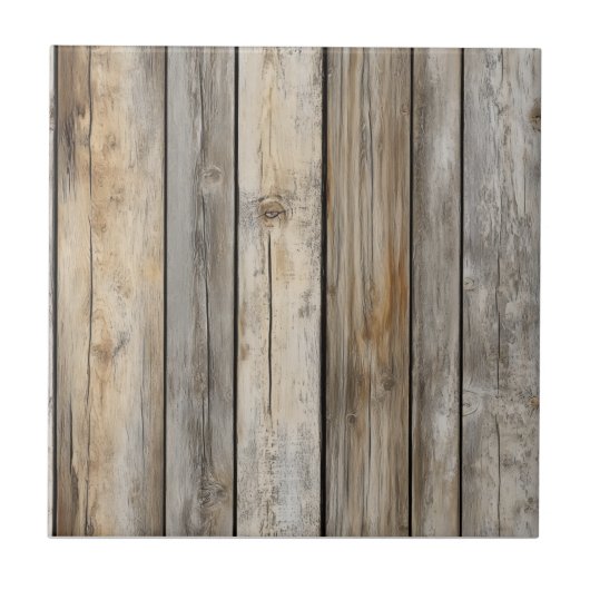 Oude houten plank patroon tegeltje (Voorkant)
