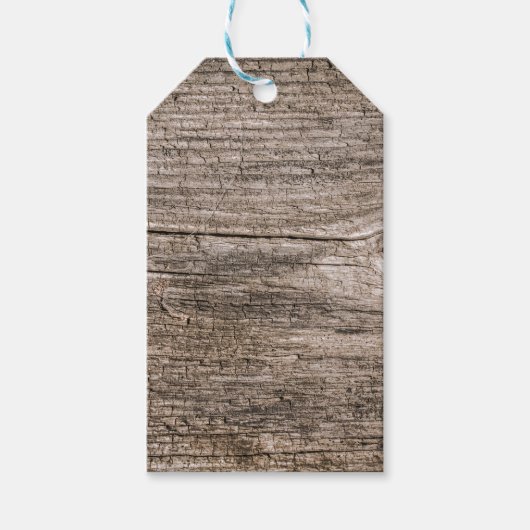 Oude houten planken cadeaulabel (Voorkant)