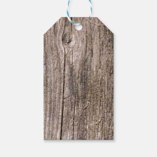 Oude houten planken cadeaulabel (Voorkant)