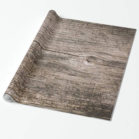 Oude houten planken cadeaupapier (Uitgerold)