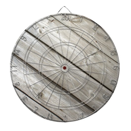 Oude houten planken dartbord (Voorkant)
