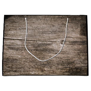 Oude houten planken groot cadeauzakje