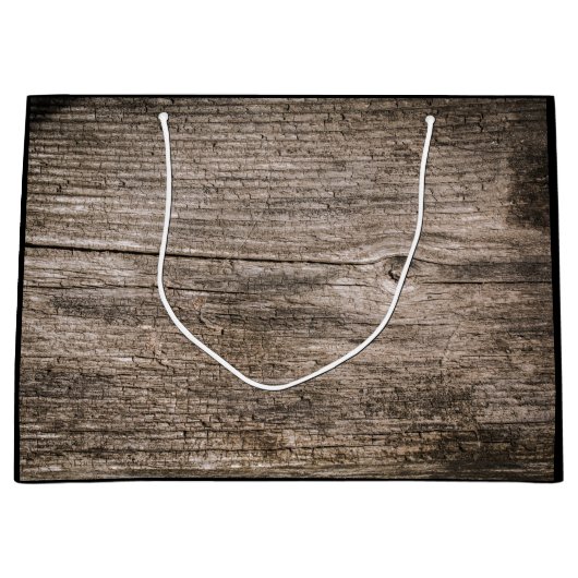 Oude houten planken groot cadeauzakje (Voorkant)