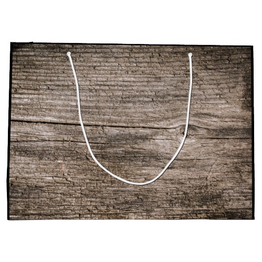 Oude houten planken groot cadeauzakje (Achterkant)