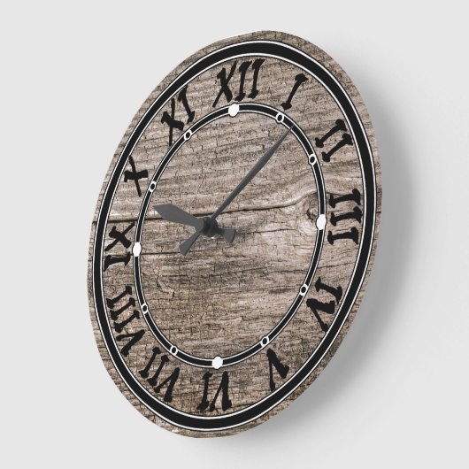 Oude houten planken grote klok (Hoek)