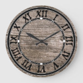 Oude houten planken grote klok (Voorkant)