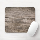 Oude houten planken muismat (Met muis)