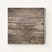 Oude houten planken notitieboek (Achterkant)