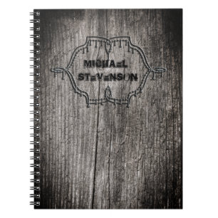 Oude houten planken notitieboek