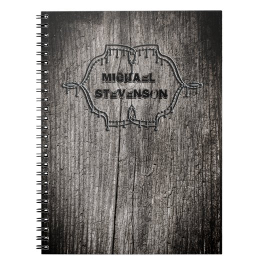 Oude houten planken notitieboek (Voorkant)