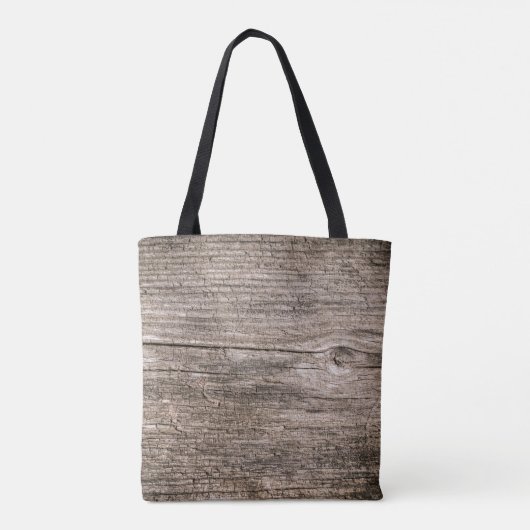 Oude houten planken tote bag (Achterkant)