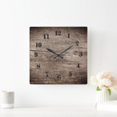 Oude houten planken vierkante klok (Huis)