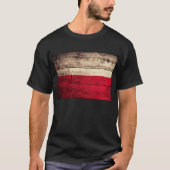 Oude houten Poolse vlag; T-shirt (Voorkant)
