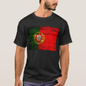 Oude houten Portugal Vlag; T-shirt (Voorkant)