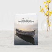 Oude houten roeiboot sympathie dank u kaart (Gele Bloem)