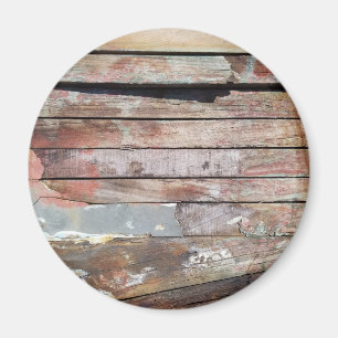 Oude houten roestige boot houten planken magneet
