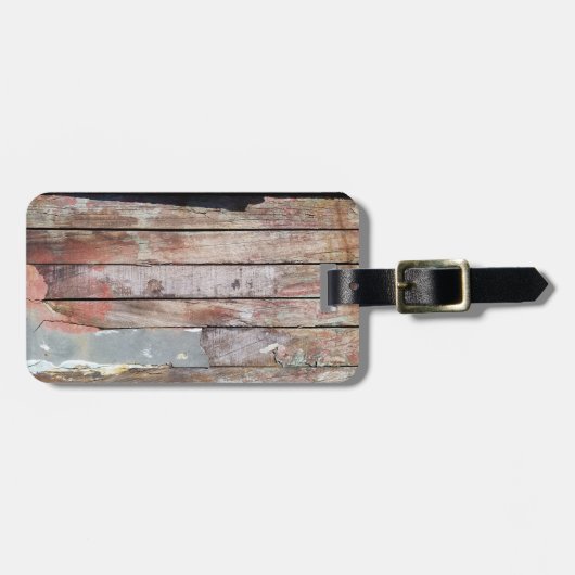 Oude houten rustieke boot houten plank bagagelabel (Voorkant horizontaal)