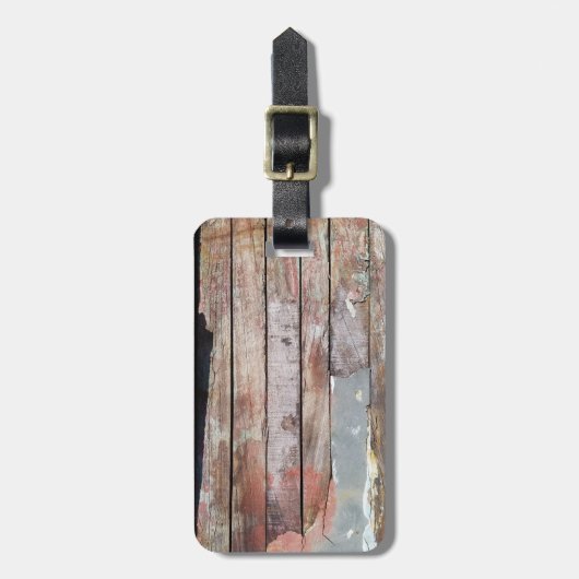 Oude houten rustieke boot houten plank bagagelabel (Voorkant verticaal)