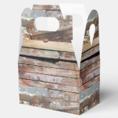 Oude houten rustieke boot houten plank bedankdoosjes (Geopend)