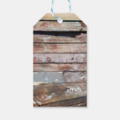 Oude houten rustieke boot houten plank cadeaulabel (Voorkant)