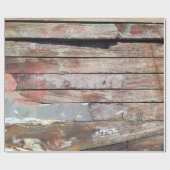 Oude houten rustieke boot houten plank cadeaupapier (Vlak)