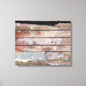 Oude houten rustieke boot houten plank canvas afdruk (Voorkant)