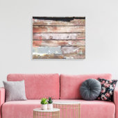 Oude houten rustieke boot houten plank canvas afdruk (Insitu (Woonkamer))