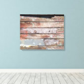 Oude houten rustieke boot houten plank canvas afdruk (Insitu (Houten vloer))