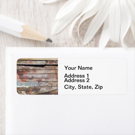 Oude houten rustieke boot houten plank etiket (Insitu)