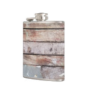 Oude houten rustieke boot houten plank heupfles (Links)