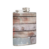 Oude houten rustieke boot houten plank heupfles (Rechts)