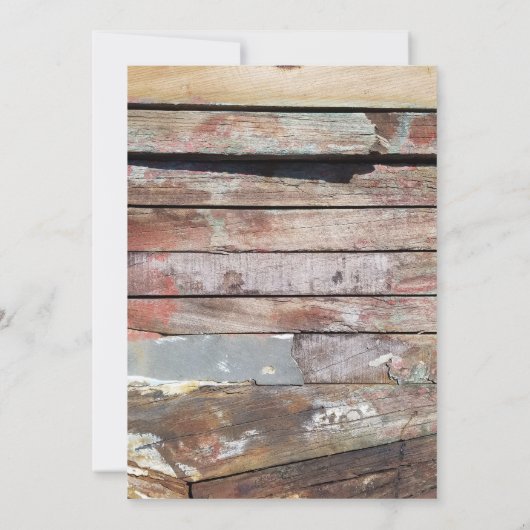 Oude houten rustieke boot houten plank kaart (Achterkant)