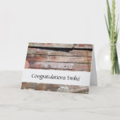 Oude houten rustieke boot houten plank kaart (Voorkant)