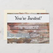 Oude houten rustieke boot houten plank kaart (Voorkant / Achterkant)