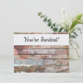 Oude houten rustieke boot houten plank kaart (Staand voorkant)