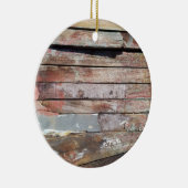 Oude houten rustieke boot houten plank keramisch ornament (Rechts)