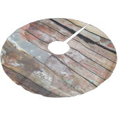 Oude houten rustieke boot houten plank kerstboom rok (Gekanteld)